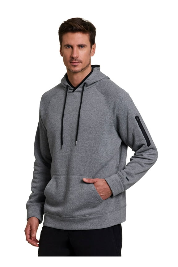 Active Men's Fleece Workout Athletic Pullover Hoodie
