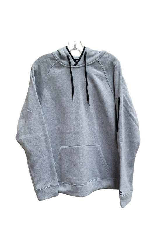 Active Men's GREY Fleece Lined Hoodie Sweatshirt, Medium