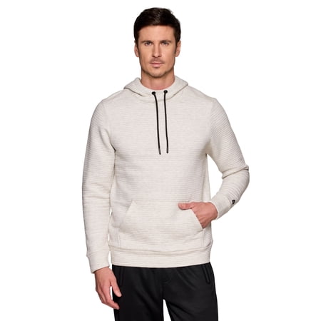 RBX Active Men's Lightweight Ottoman Rib Cotton Blend Hoodie Sweatshirt