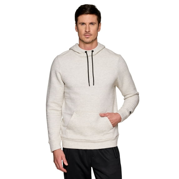 RBX Active Men's Lightweight Ottoman Rib Cotton Blend Hoodie Sweatshirt