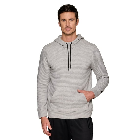 RBX Active Men's Lightweight Ottoman Rib Cotton Blend Hoodie Sweatshirt