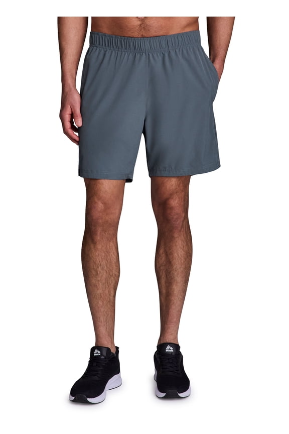 Active Men's Quick Drying Stretch Woven Solid 7" Workout Basketball Shorts with Pockets