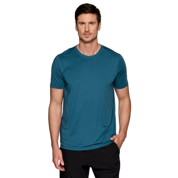 RBX Active Men's Short Sleeve Quick Drying Jacquard Mesh Running Workout T-Shirt