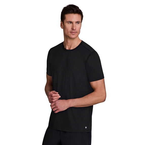 RBX Active Men's Tonal Jacquard Grid Quick Drying Workout T-Shirt
