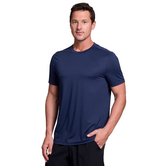 RBX Active Men's Tonal Jacquard Grid Quick Drying Workout T-Shirt