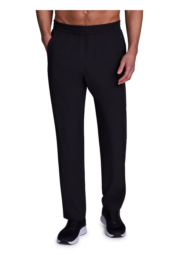 Active Men's Ultra Lightweight Quick Drying Tapered Leg Workout Pants with Zip Pocket
