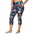 thumbnail image 1 of RBX Active Plus Size Women's Squat Proof Floral Capri Legging, 1 of 4