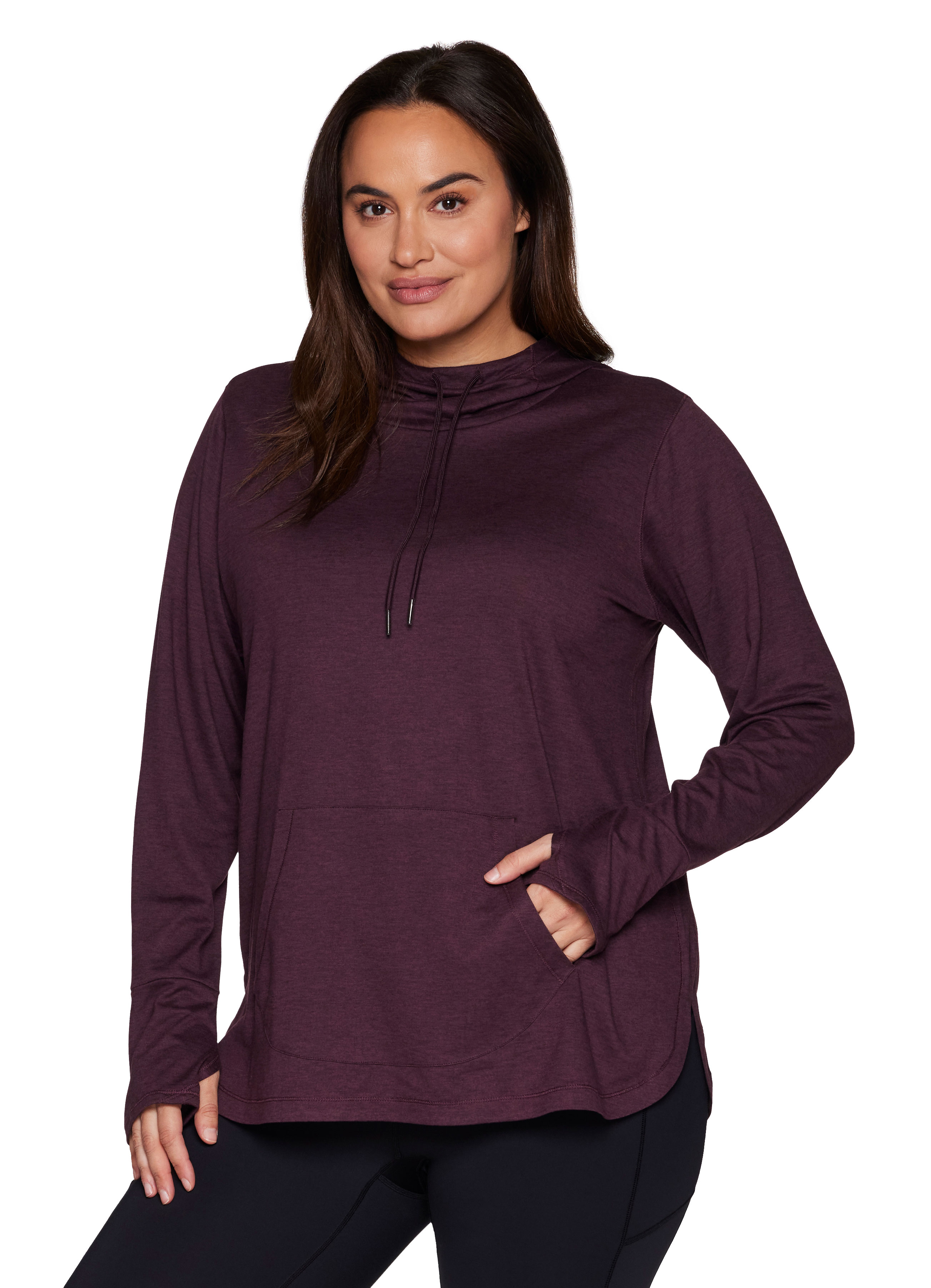 RBX Active Plus Size Women's Super Soft Lightweight Hoodie Tunic With