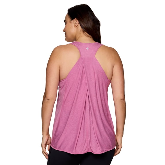 RBX Active Plus Size Women's Twist Back Soft Relaxed Tank Top Tunic