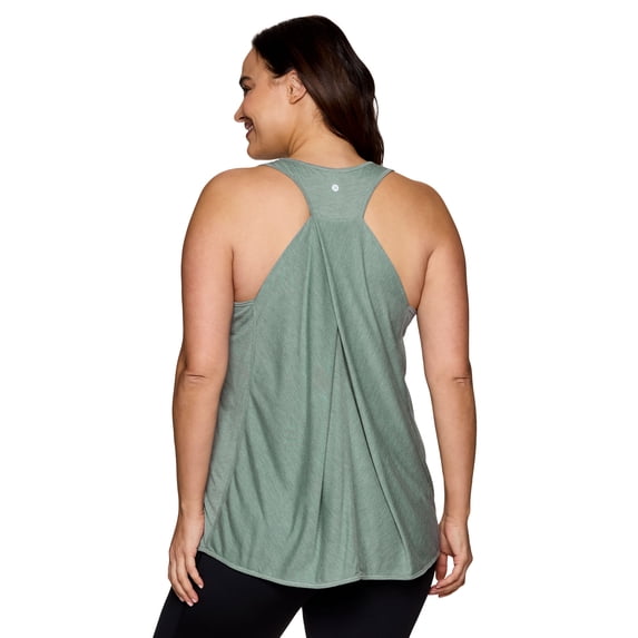 RBX Active Plus Size Women's Twist Back Soft Relaxed Tank Top Tunic