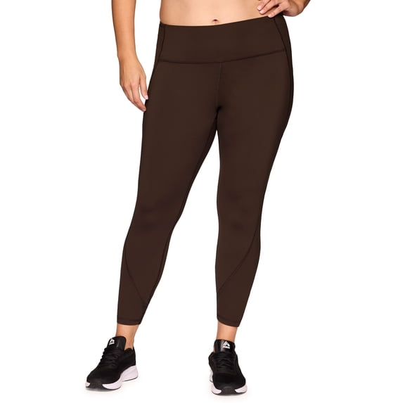 RBX Active Plus Size Women's Waistband Pockets Full Length High Impact Workout Tights