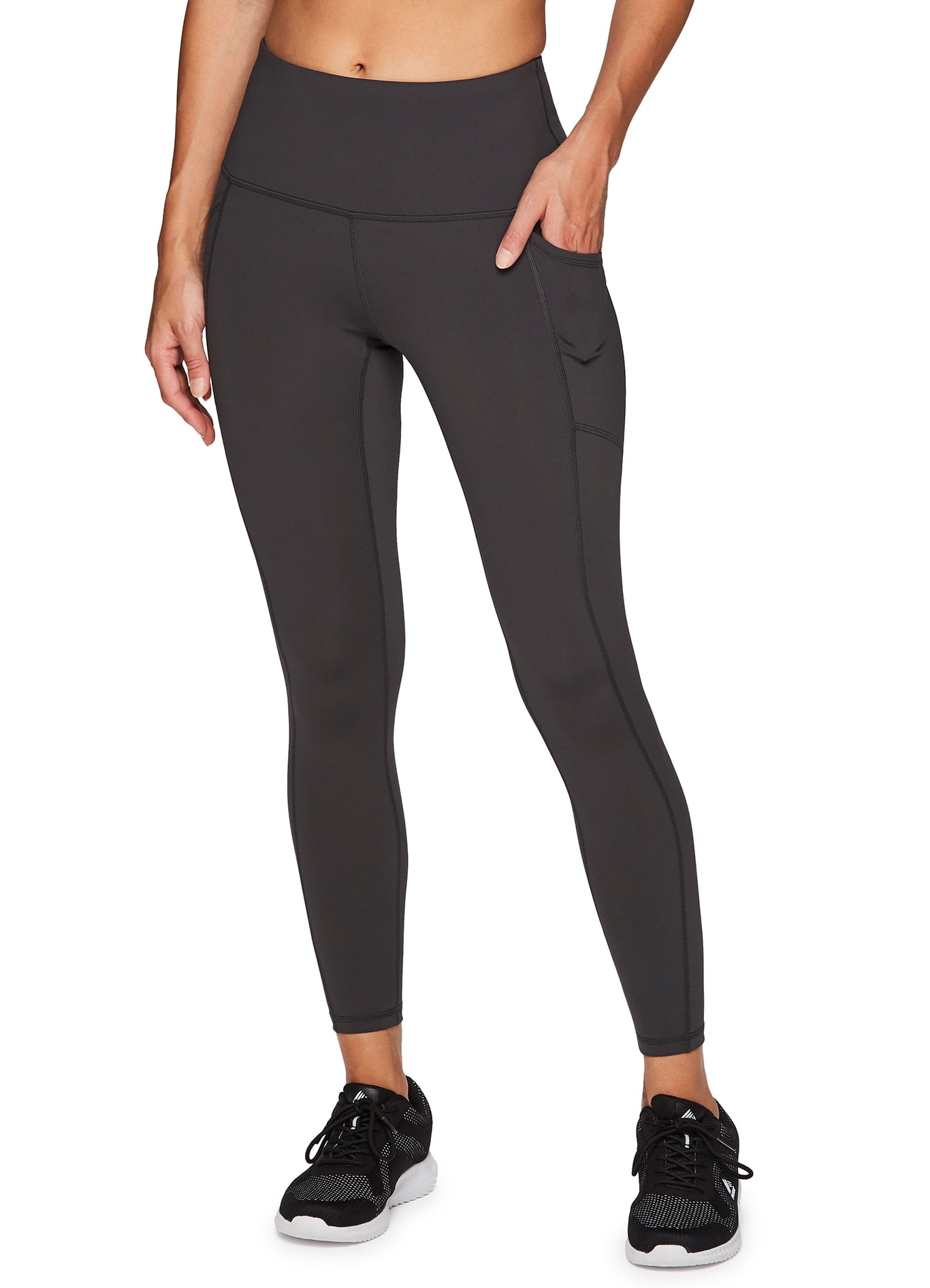 Glitich Leggings with pockets (deep pockets) black contrast waistband –  Fayah Athletics