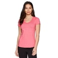 thumbnail image 1 of RBX Active Women's Athletic Striated V-Neck Super Soft T-Shirt, 1 of 4