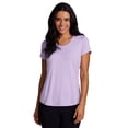 thumbnail image 1 of RBX Active Women's Athletic Striated V-Neck Super Soft T-Shirt, 1 of 4