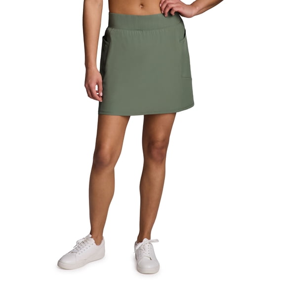 RBX Active Women's Athletic Zipper Pocket Woven Skort With Inner Bike Short