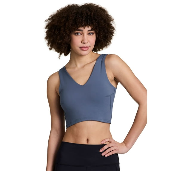 RBX Active Women's Buttery Soft Squat Proof Yoga Set Sleeveless V-Neck Longline Sports Bra Top