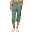 thumbnail image 1 of RBX Active Women's Casual Lightweight Capri Pants for Women With Pockets, Sea Ocean Green Size Large, 1 of 5