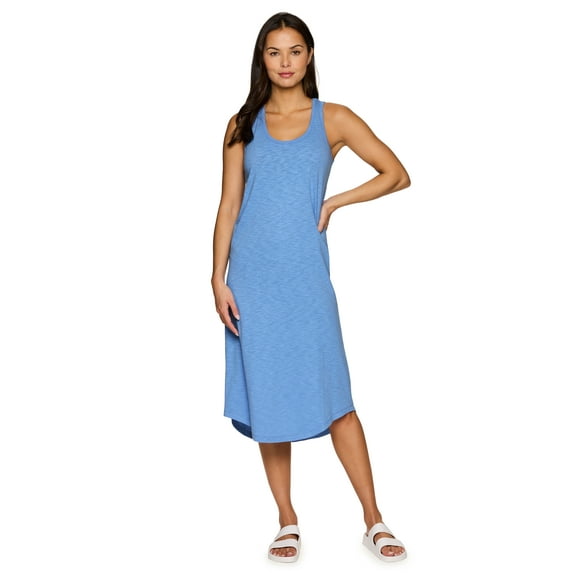 RBX Active Women's Cotton Modal Slub Midi Dress