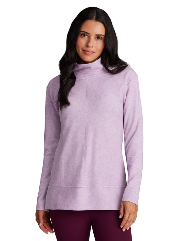 Active Women's Fleece Mock Neck Tunic Sweater