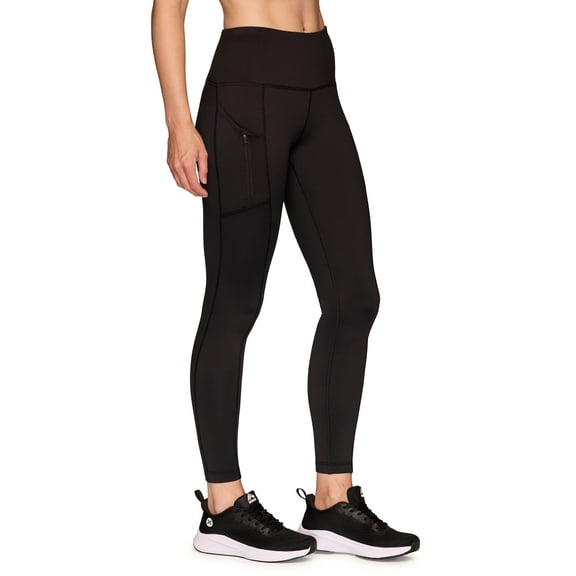 RBX Active Women's Full Length Fleece Lined Legging with Zipper Pocket