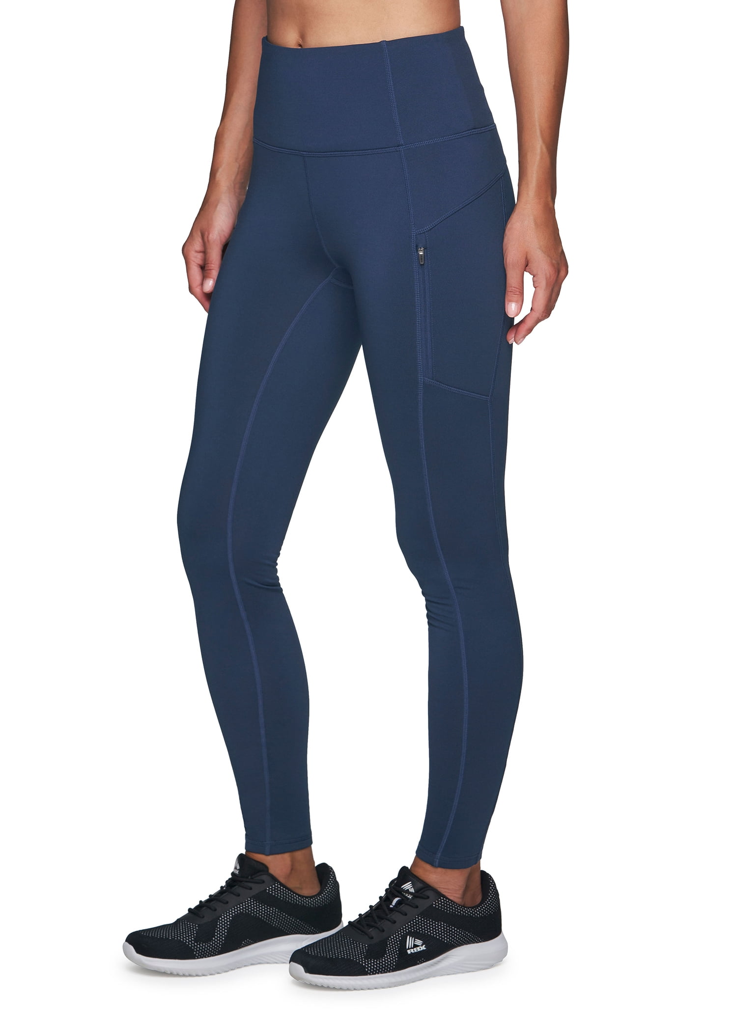 RBX Active Women's Full Length Fleece Lined Legging with Zipper Pockets