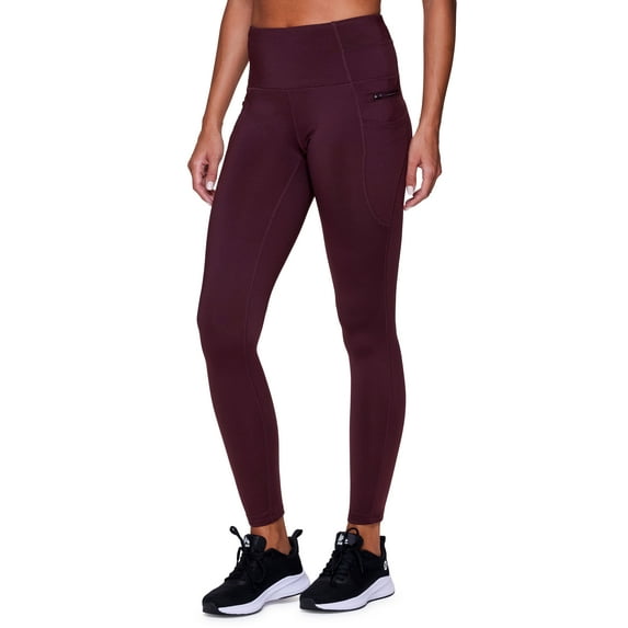 RBX Active Women's Full Length High Waist Fleece Lined Leggings with Pockets