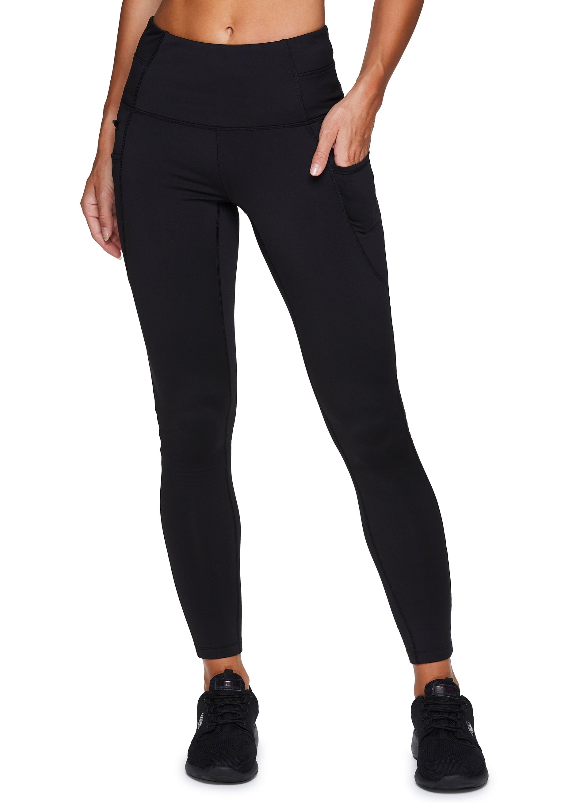 EVCR High Waisted Blocked Lined Leggings with Pockets for Women