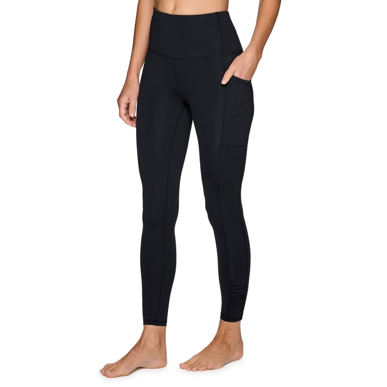RBX Active Women s Full Length Ruched Sides Squat Proof Leggings Walmart