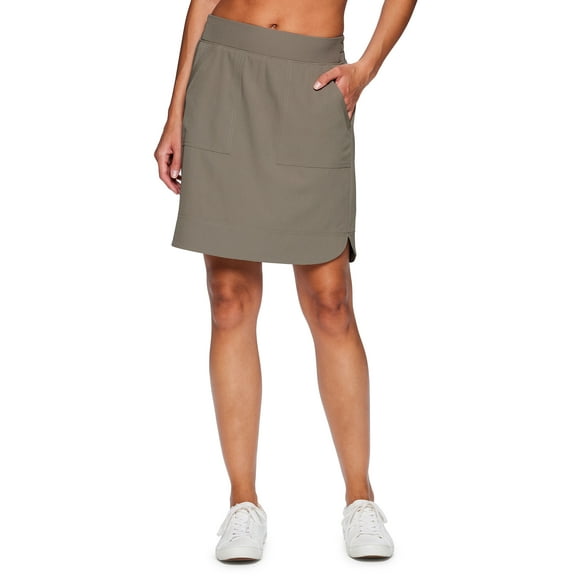 RBX Active Women's Golf/Tennis Woven Longer Length Flat Front Skort With Pockets
