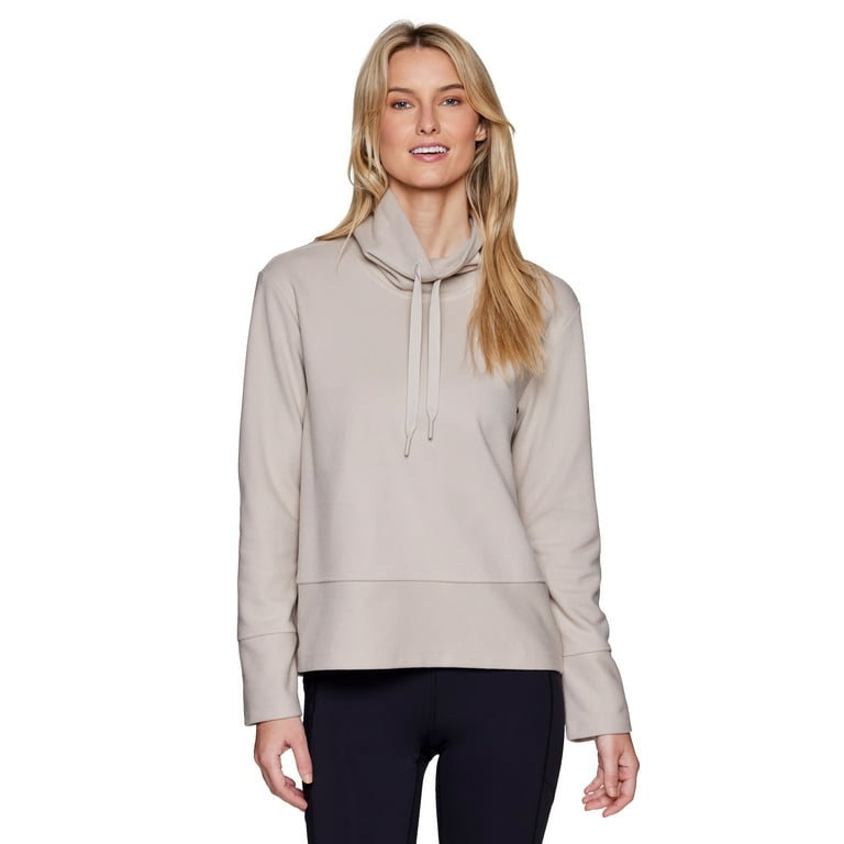 RBX Active Women's Zip Mock Neck Wrap Fleece Pullover Sweatshirt