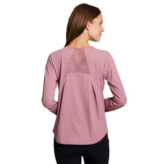 RBX Active Women's Lightweight Long Sleeve Workout Top with Mesh