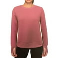 thumbnail image 1 of RBX Active Women's Lightweight Ribbed Ottoman Crewneck Sweatshirt Pullover (L) Large, Dark Pink, 1 of 5