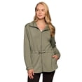 thumbnail image 1 of RBX Active Women's Lightweight Luxe Athleisure Lapel Anorak Jacket with Drawstring Waist, 1 of 5