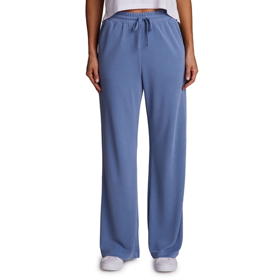 RBX Active Women's Lightweight Washed Pique Modal Wide Leg Lounge Pants with Pockets