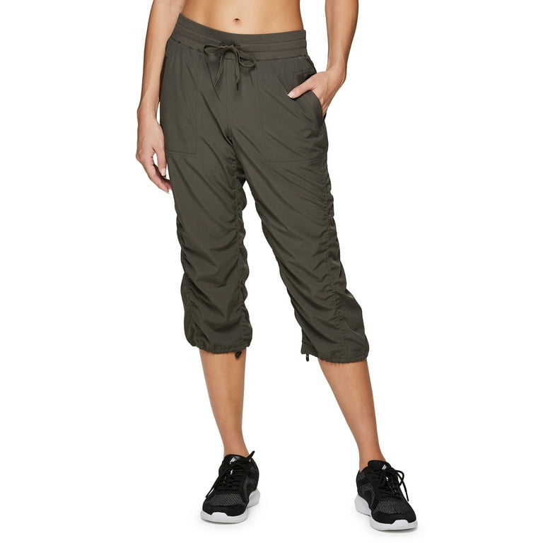 RBX Active Women's Lightweight Woven Capri Pant With Pockets