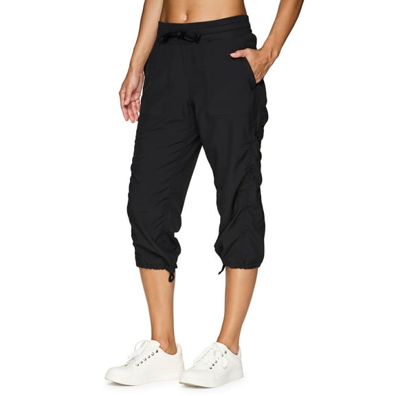 RBX Active Women's Lightweight Woven Capri Pant With Pockets