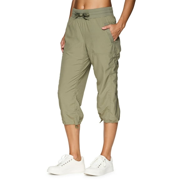 RBX Active Women's Lightweight Woven Capri Pant With Pockets