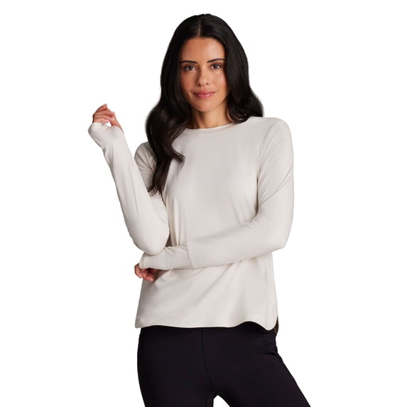 RBX Active Women's Long Sleeve Yoga Lounge Top Ultra Soft Jersey Crewneck T-Shirt