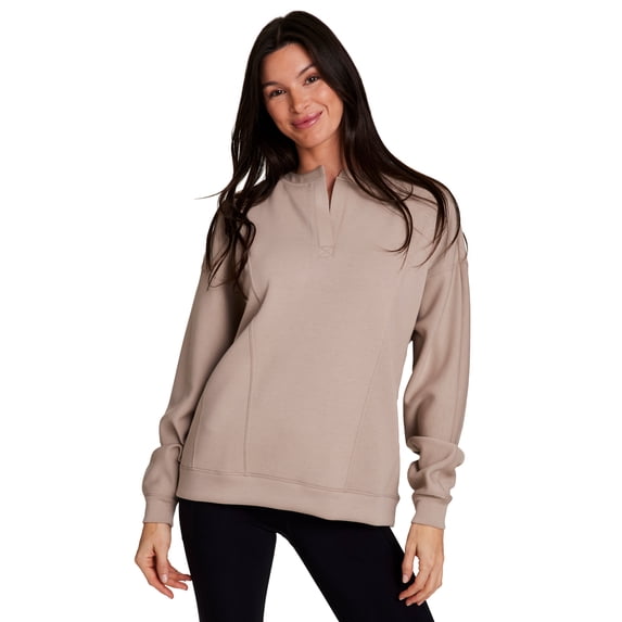 RBX Active Women's LuxeSoft Henley All-Season Pullover Sweatshirt