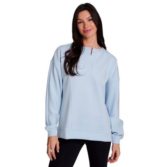 RBX Active Women's LuxeSoft Henley All-Season Pullover Sweatshirt