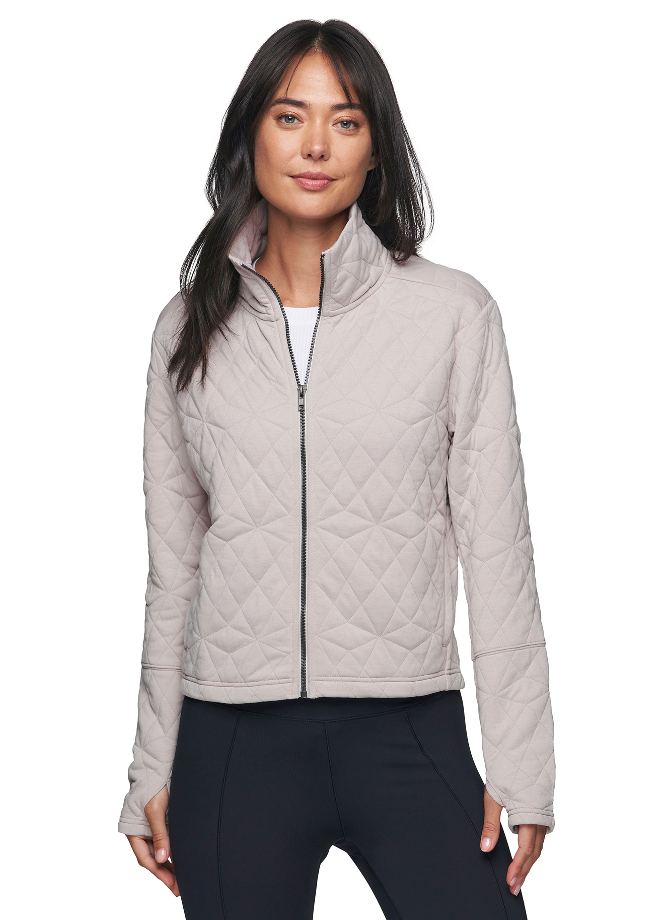 RBX Active Women's Mid Weight Zip Up Quilted Jacket With Pockets