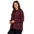 thumbnail image 1 of RBX Active Women's Midweight Crewneck Luxe Athleisure Sweatshirt with Relaxed Fit, 1 of 5