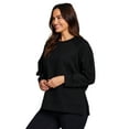 thumbnail image 1 of RBX Active Women's Midweight Crewneck Luxe Athleisure Sweatshirt with Relaxed Fit, 1 of 5