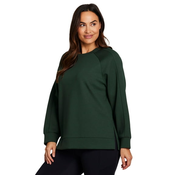 RBX Active Women's Midweight Crewneck Luxe Athleisure Sweatshirt with Relaxed Fit