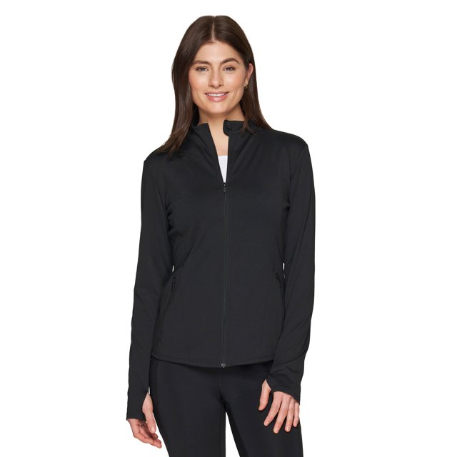 RBX Active Women's Mock Neck Lightweight Yoga Running Jacket With
