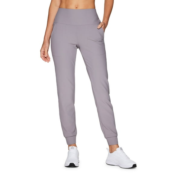 RBX Active Women's Ottoman Ribbed Lightweight Jogger Pants with Pockets