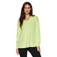 thumbnail image 1 of RBX Active Women's Ottoman Ribbed Lightweight V-Neck Sweatshirt, 1 of 5