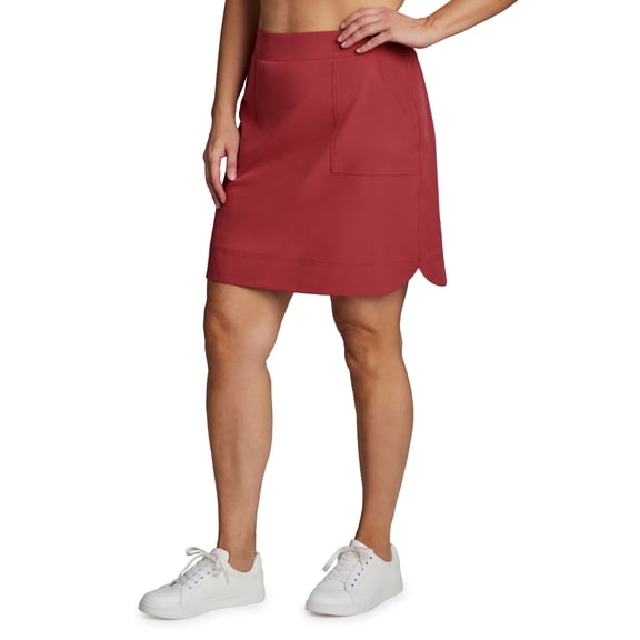 RBX Active Women's Plus Size Golf/Tennis Woven Longer Length Skort With Pockets
