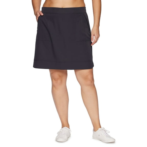 RBX Active Women's Plus Size Golf/Tennis Woven Longer Length Skort With Pockets