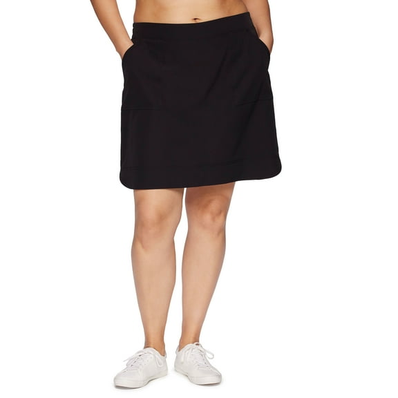 RBX Active Women's Plus Size Golf/Tennis Woven Longer Length Skort With Pockets